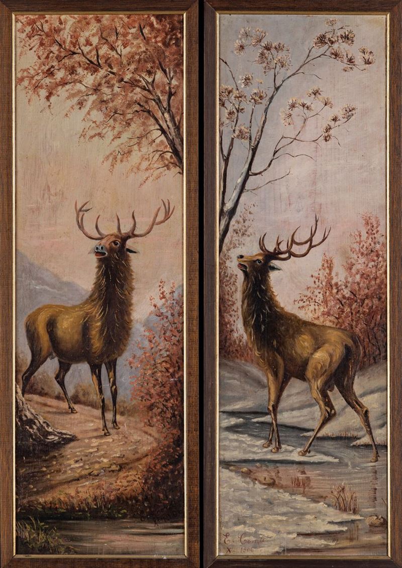 Pittore, Fine del XIX/inizi XX Secolo - Cervi