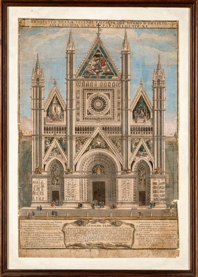 Prospetto della Celebre Facciata del Duomo di Orvieto alla Santità di N.s. Papa Clemente XI