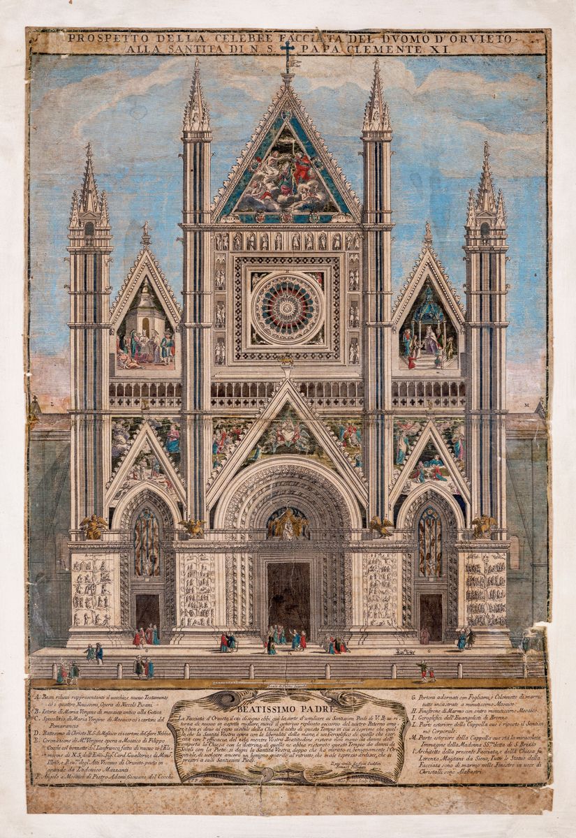 Giovanni Girolamo Frezza - Prospetto della Celebre Facciata del Duomo di Orvieto alla Santità di ...