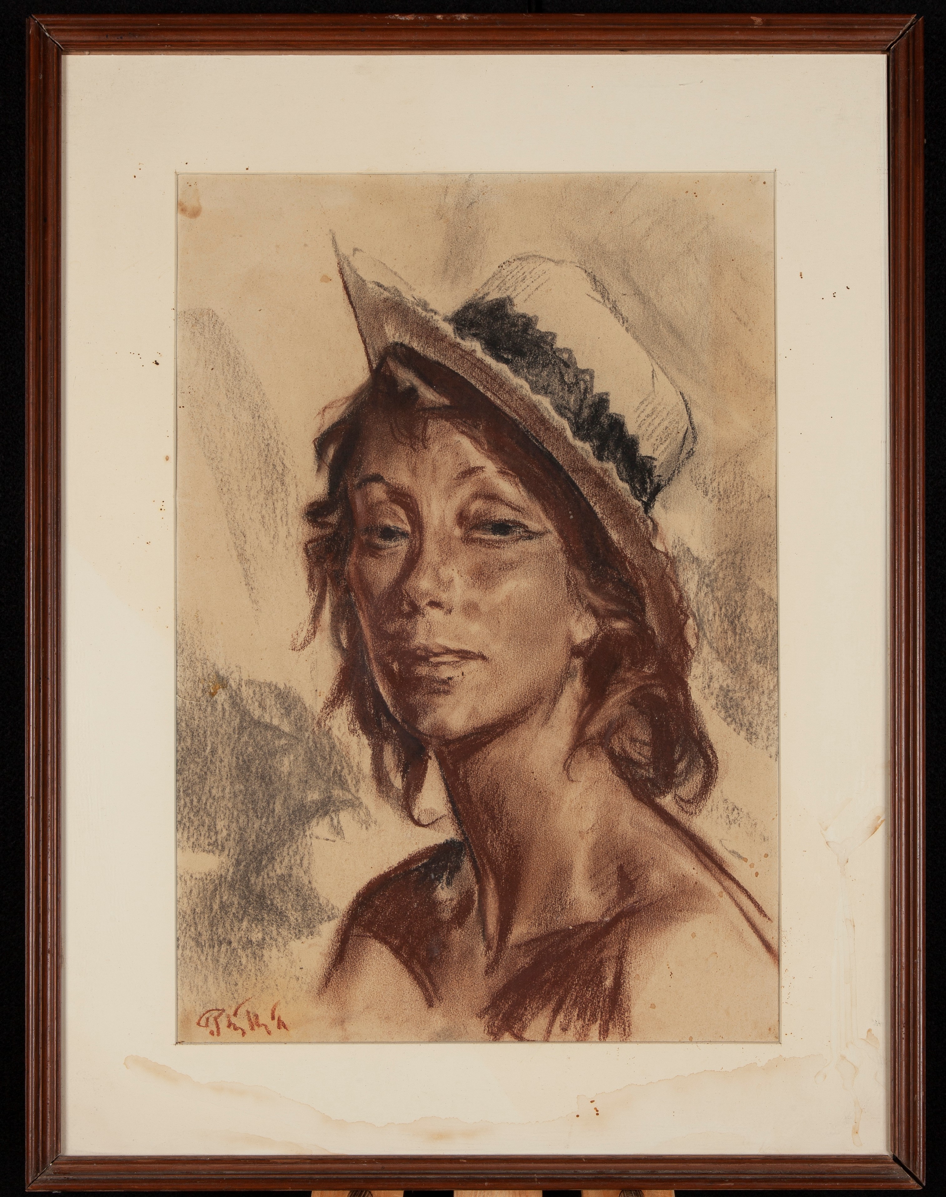 Paulo Ghiglia - Ritratto Donna con Cappello
