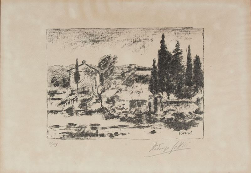 Ardengo Soffici - Paesaggio con Casolare