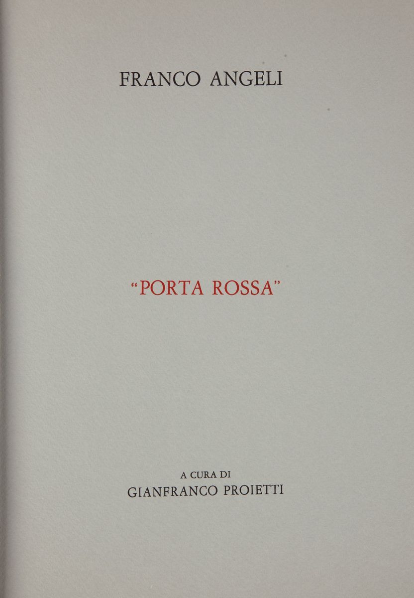 Franco Angeli - Porta Rossa