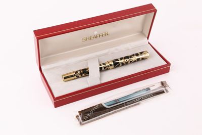 Sheaffer Nostalgia - Penna Stilografica in Argento 925 Vermeil e Lacca Nera