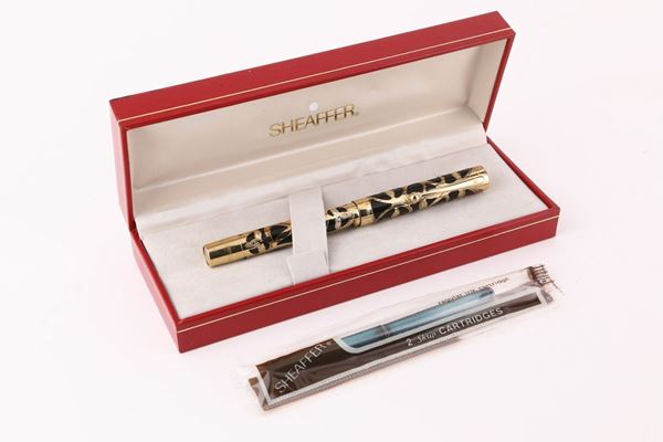 Sheaffer Nostalgia - penna stilografica in argento 925 vermeil e lacca nera