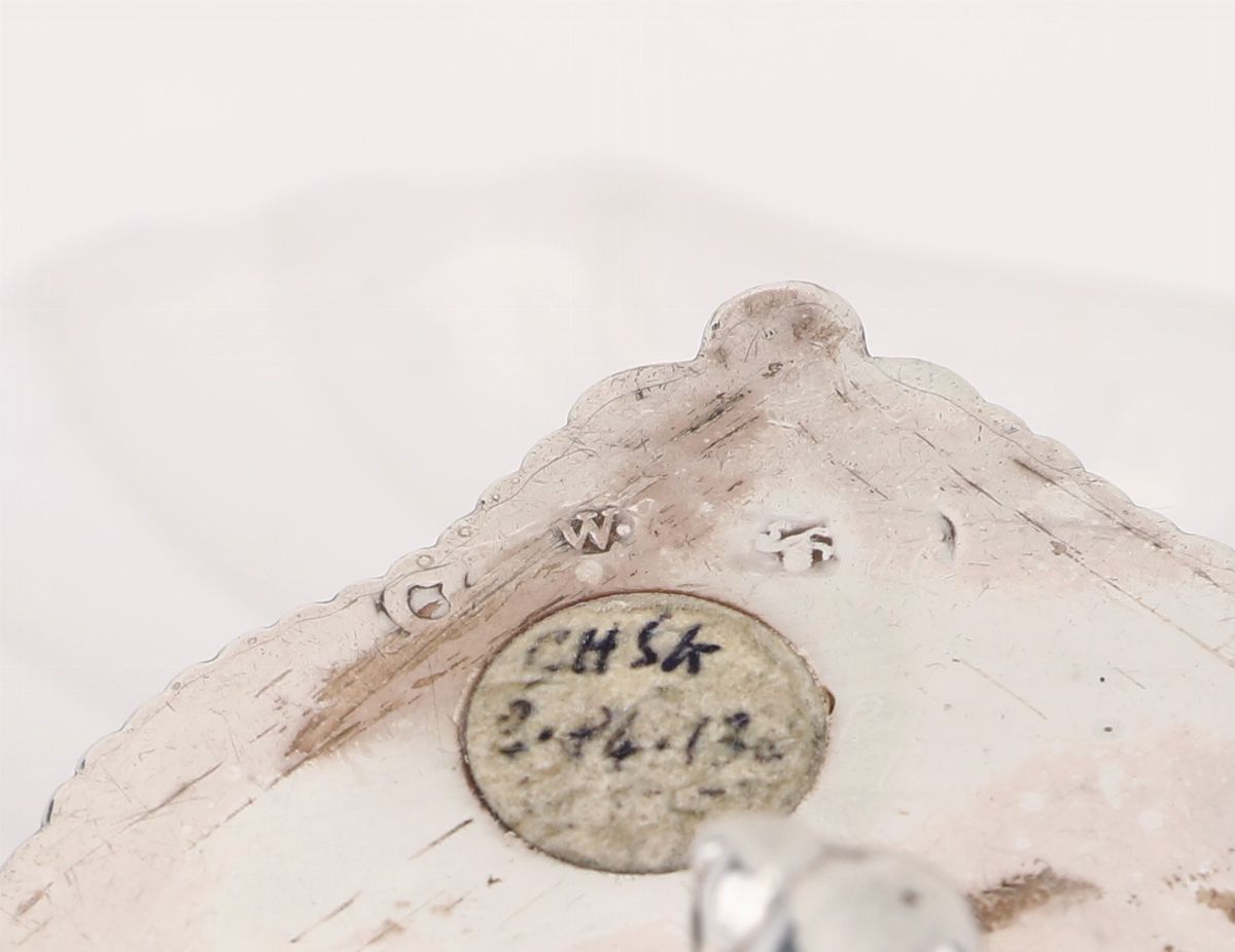 Portasapone in Argento 925/1000, Londra 1759