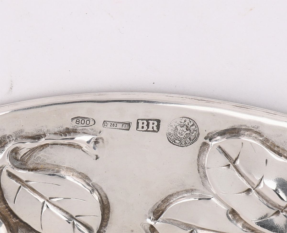 Piatto in Argento 800/1000, Firenze, Anni Sessanta/settanta, Argentiere Brandimarte