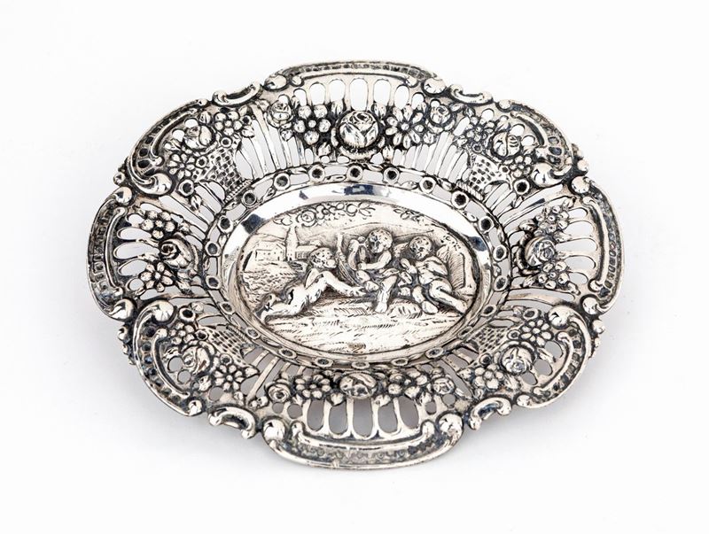 Cestino in Argento 800/1000, Germania, Fine del XIX Secolo