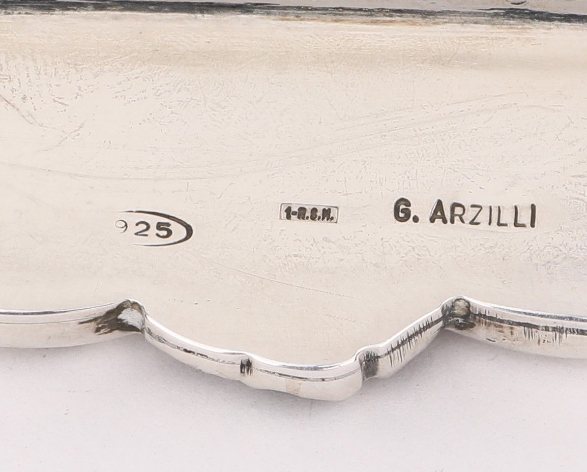 Salver in Argento 925/1000, Argentiere Giuseppe Arzilli