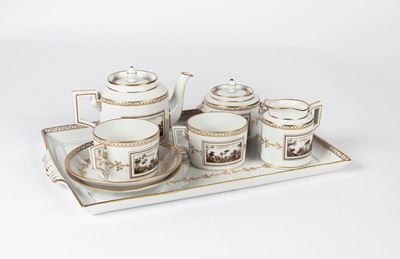 Servizio da Caffè "tete À Tete" in Porcellana Ginori "fiesole"