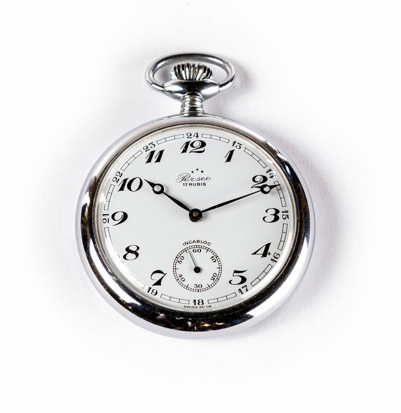 Perseo Orologio da Tasca Remontoir in Metallo