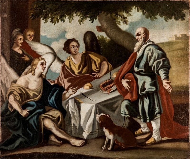 Giovanni Battista De Mari - Abramo Ospita i Tre Angeli