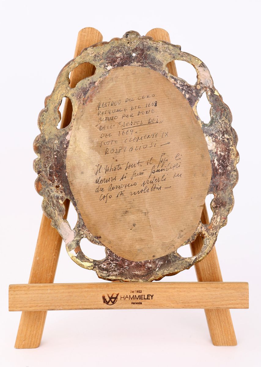 Agnus dei con Cornice in Legno Dorato