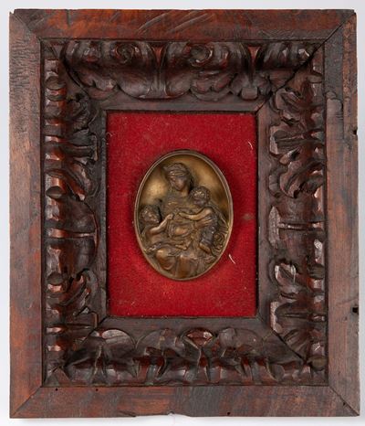 Piccolo Altorilievo Ovale in Bronzo, XVIII Secolo