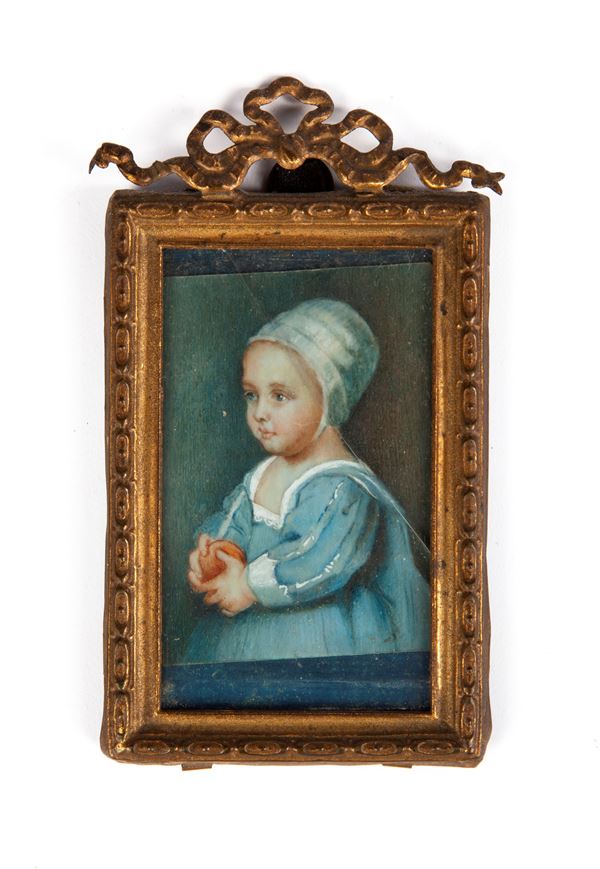 Ritratto di bambina in abito azzurro