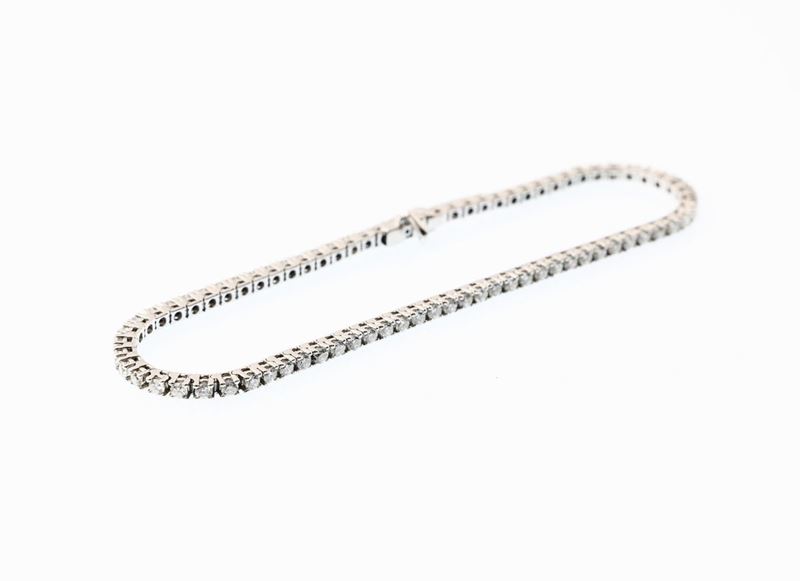 Bracciale Tennis in Oro e Brillanti