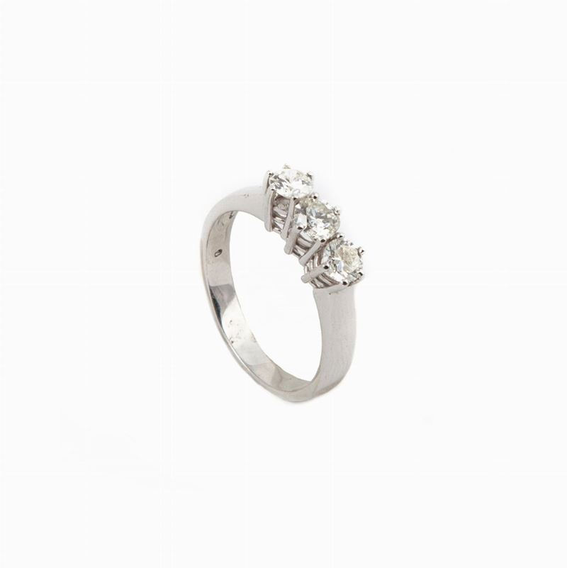Anello Trilogy in Oro e Brillanti