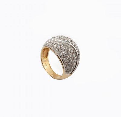 Anello a Fascia Oro e Brillanti
