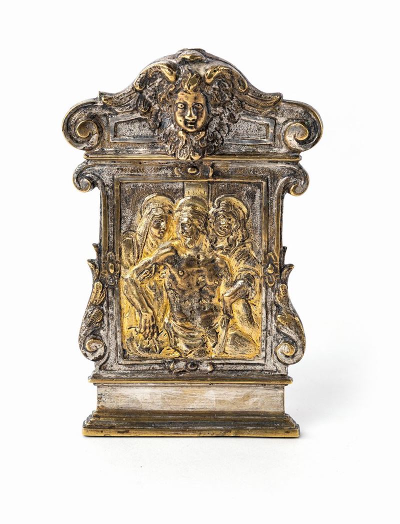 Pace in Bronzo Dorato e Argentato, Veneto, XVII Secolo