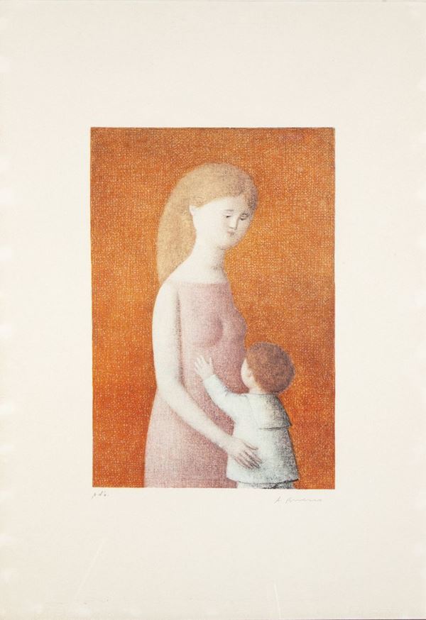 Antonio Bueno - Madre con bambino