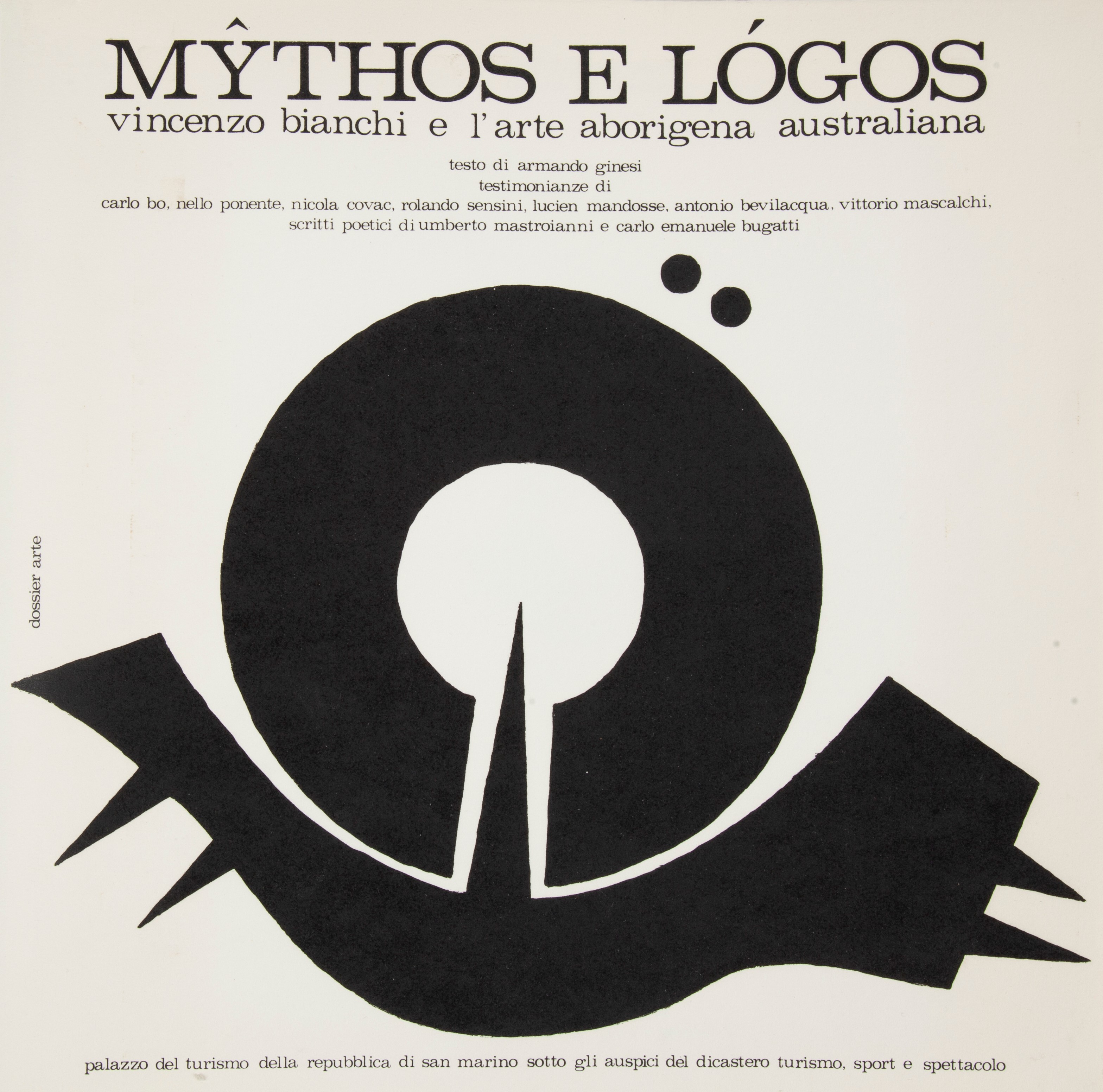 Vincenzo Bianchi. Mythos e Logos, L'arte Aborigena Australiana. con Lastra a Sbalzo in Argento 92...