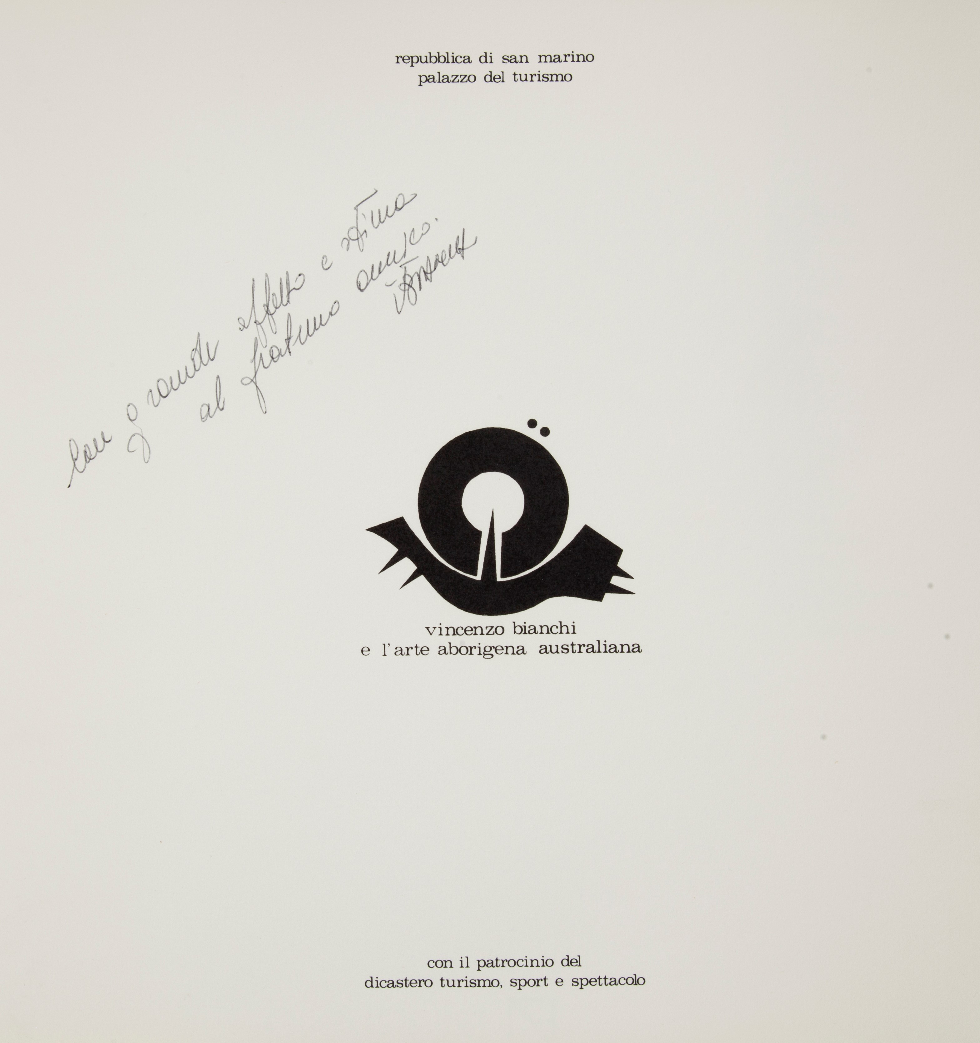 Vincenzo Bianchi. Mythos e Logos, L'arte Aborigena Australiana. con Lastra a Sbalzo in Argento 92...