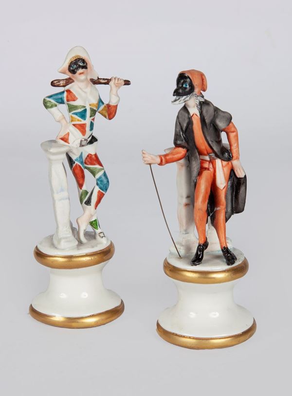 Due piccole figure in porcellana, Capodimonte