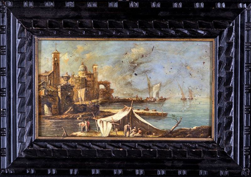 Pittore del XIX Secolo - Veduta di Porto