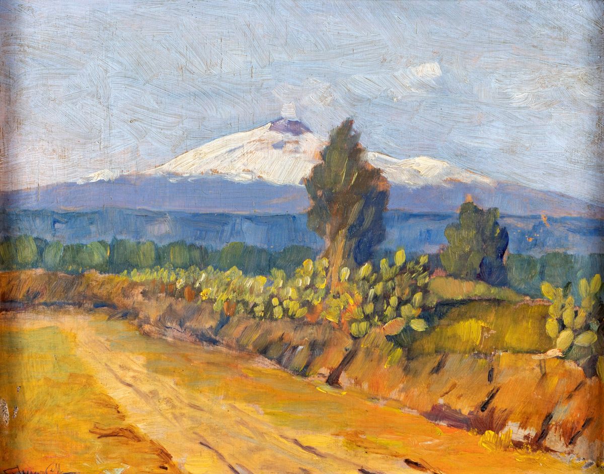 Pittore del XX Secolo - Veduta Dell'etna