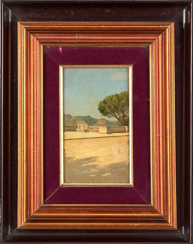 Stefan W. Bakalowicz - Pincio, Olio su Tavola, CM 17,5x10