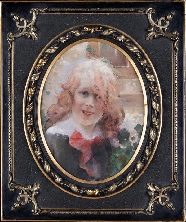 Pittore napoletano del XIX secolo - Fanciulla sorridente