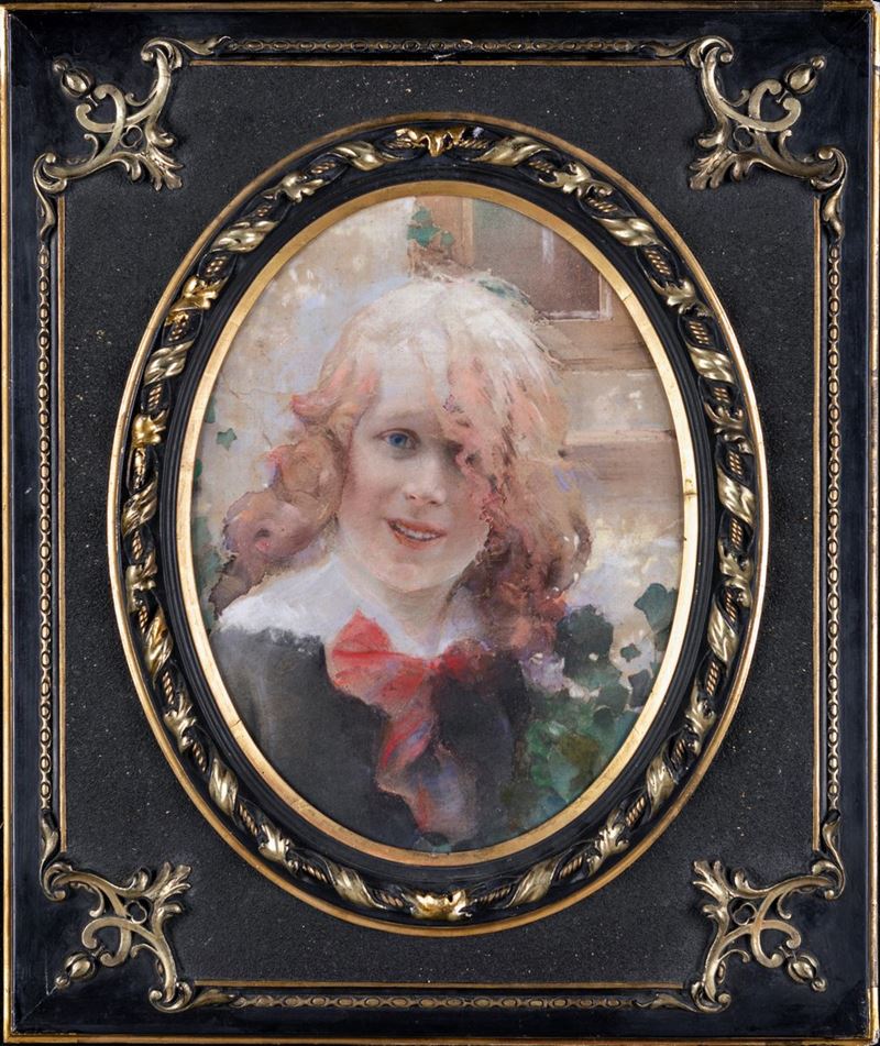 Pittore Napoletano del XIX Secolo - Fanciulla Sorridente