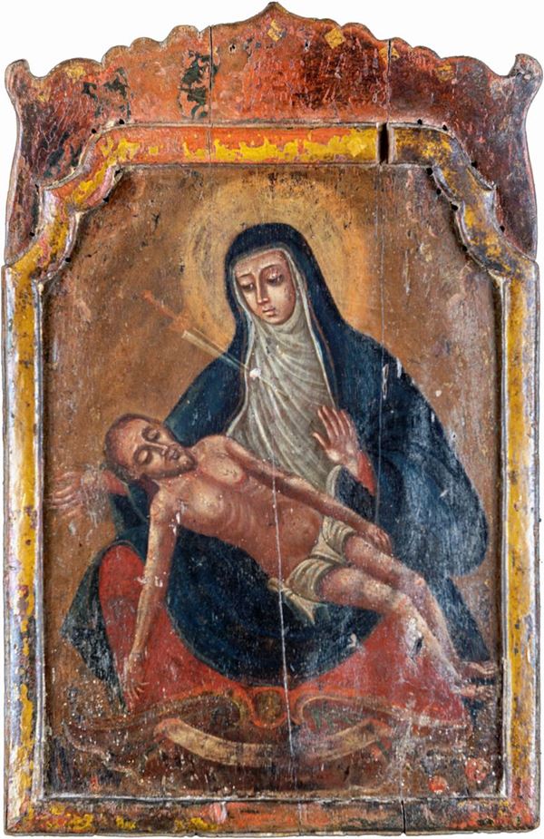 Pittore del XVII secolo - Cristo in pietà