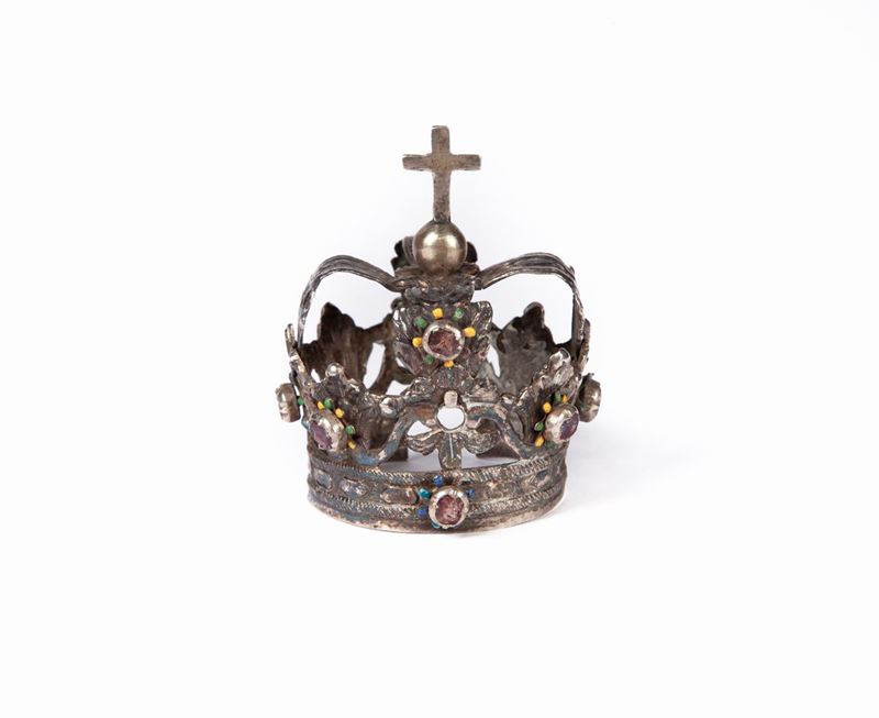 Piccola Corona in Argento con Gemme, XIX Secolo