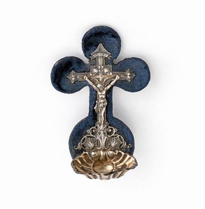 Acquasantiera in Argento Sbalzato, Fine del XIX Secolo