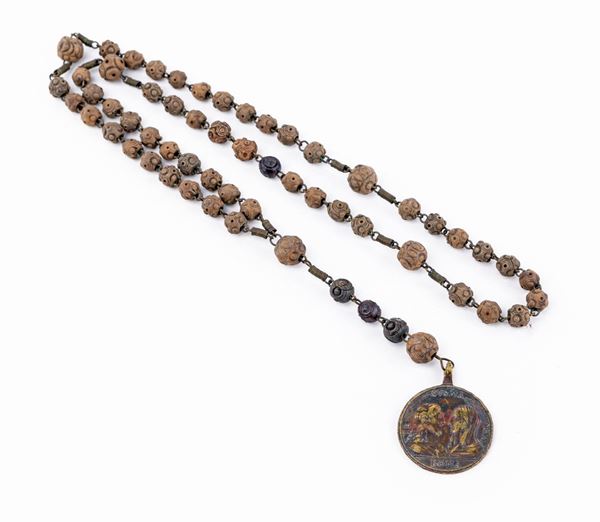 Medaglia in bronzo Roma XVIII secolo, con i busti di SS. Pietro e Paolo, la Vergine e Gesù