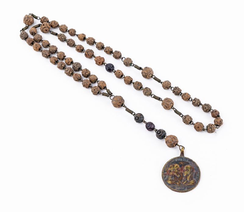 Medaglia in Bronzo Roma XVIII Secolo, con i Busti di Ss. Pietro e Paolo, la Vergine e Gesù
