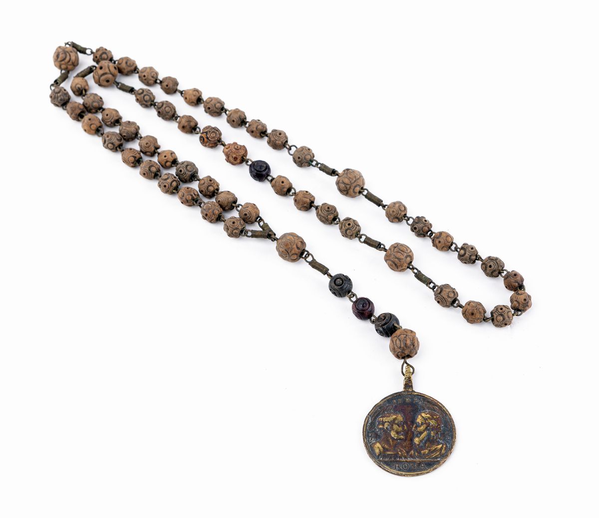 Medaglia in Bronzo Roma XVIII Secolo, con i Busti di Ss. Pietro e Paolo, la Vergine e Gesù