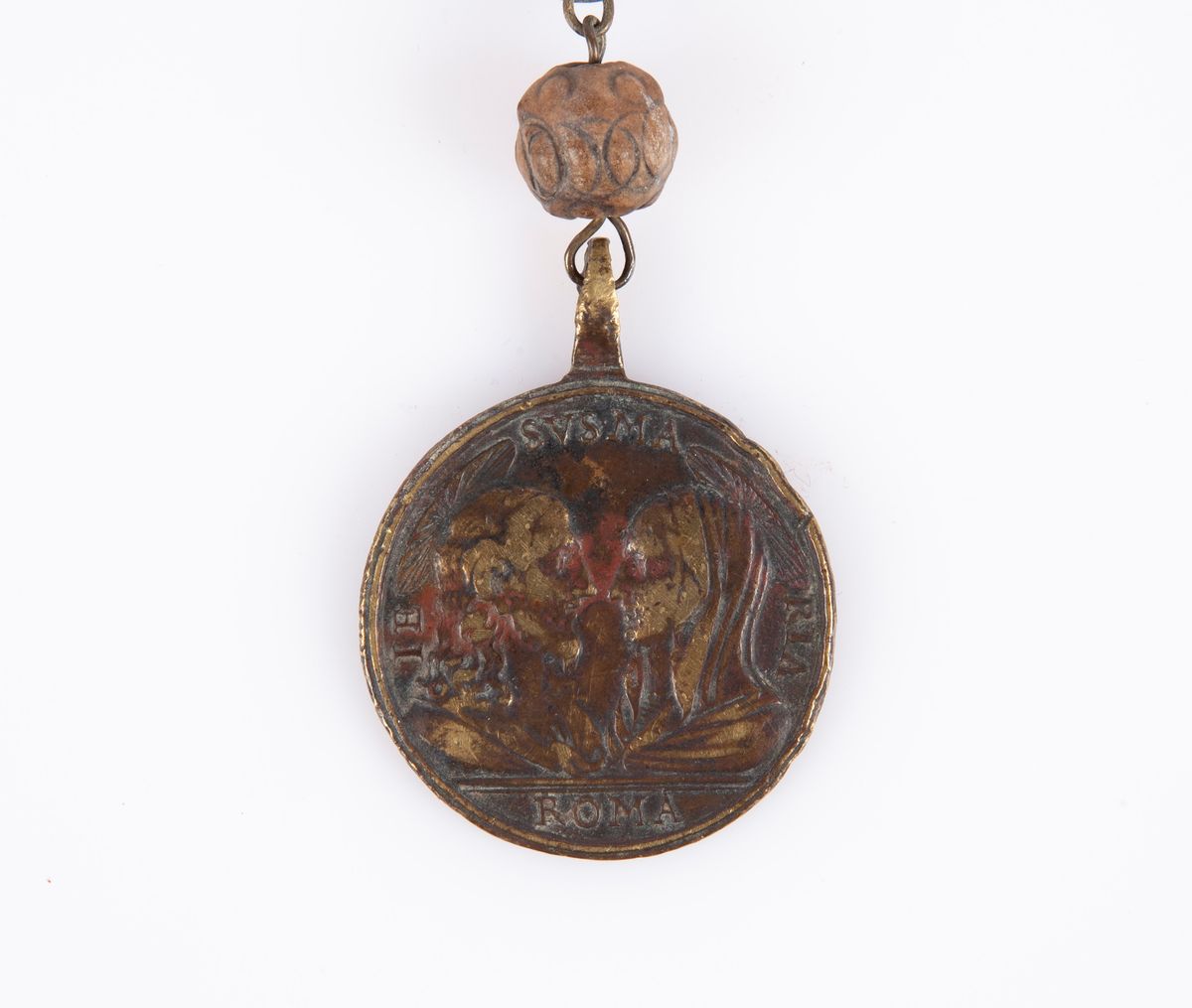 Medaglia in Bronzo Roma XVIII Secolo, con i Busti di Ss. Pietro e Paolo, la Vergine e Gesù