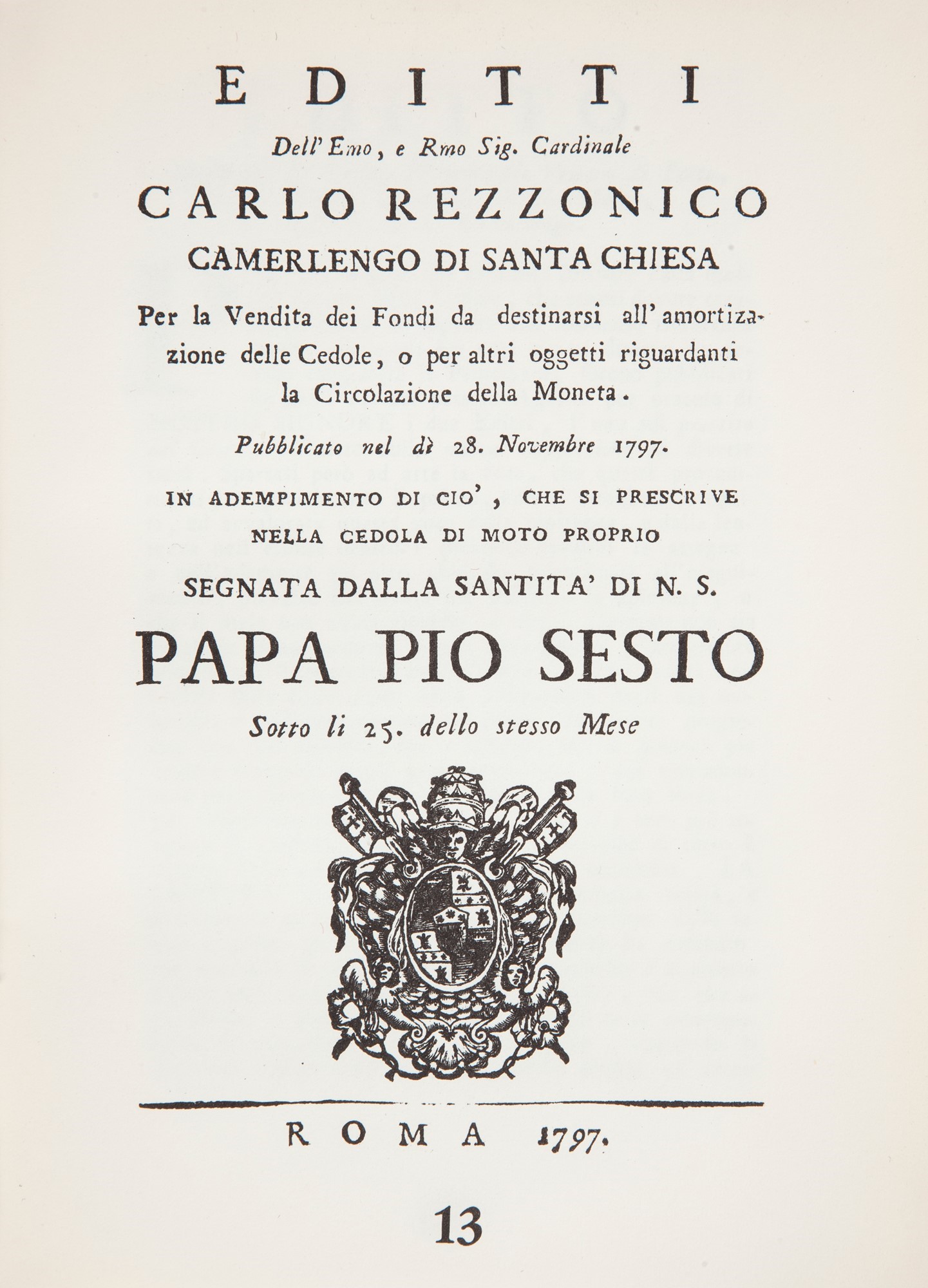 3 Volumi. Cesare Gamberini di Scarfea. Raccolta, Seconda Raccolta e Terza Raccolta delle Principa...