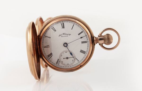 Orologio a savonette remontoir Waltham, fine XIX secolo - inizi XX