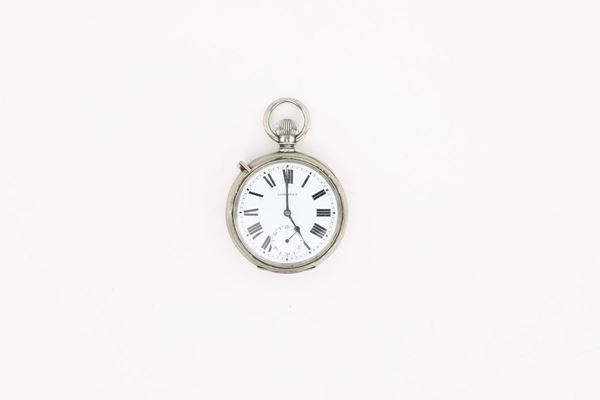 Longines orologio da tasca remontoir in metallo (guardie notturne) Inizi XX secolo