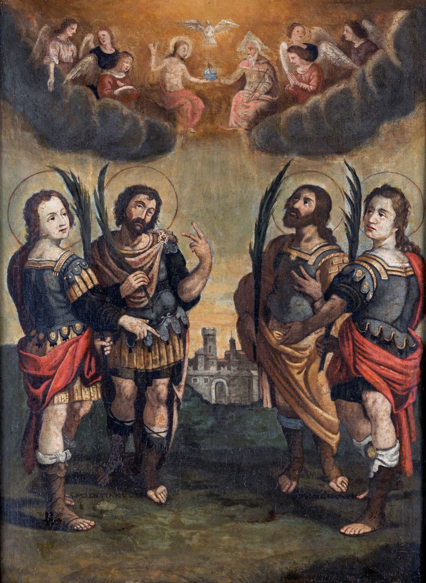 Scuola Romana del XVIII Secolo - Quattro Santi Martiri