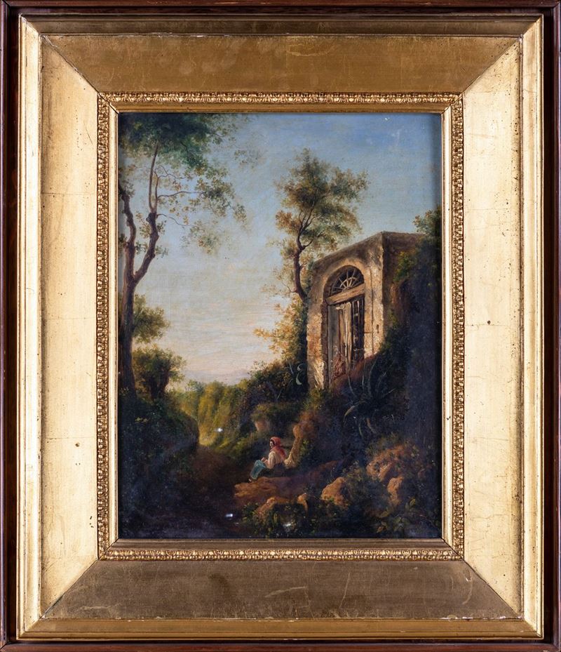 Giacinto Gigante - Figura nel Bosco
