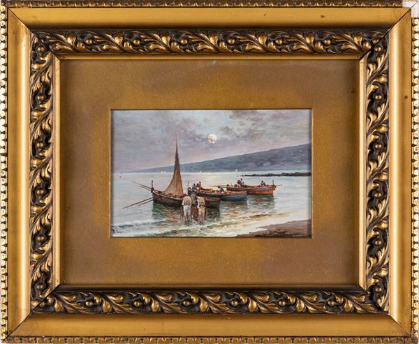 Raimondo Scoppa - Barche e pescatori