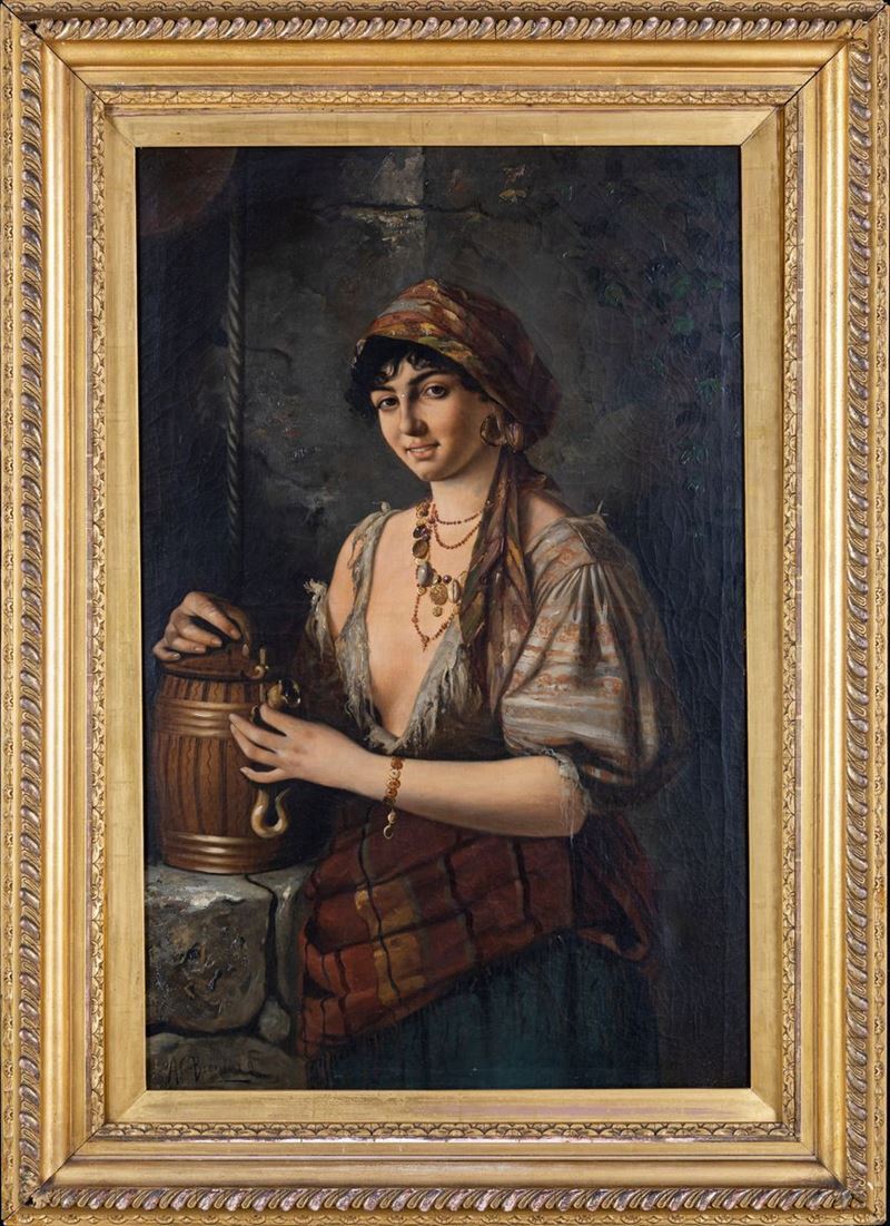 Franz Antonio Brentano - Giovane Zigana Ungherese al Pozzo