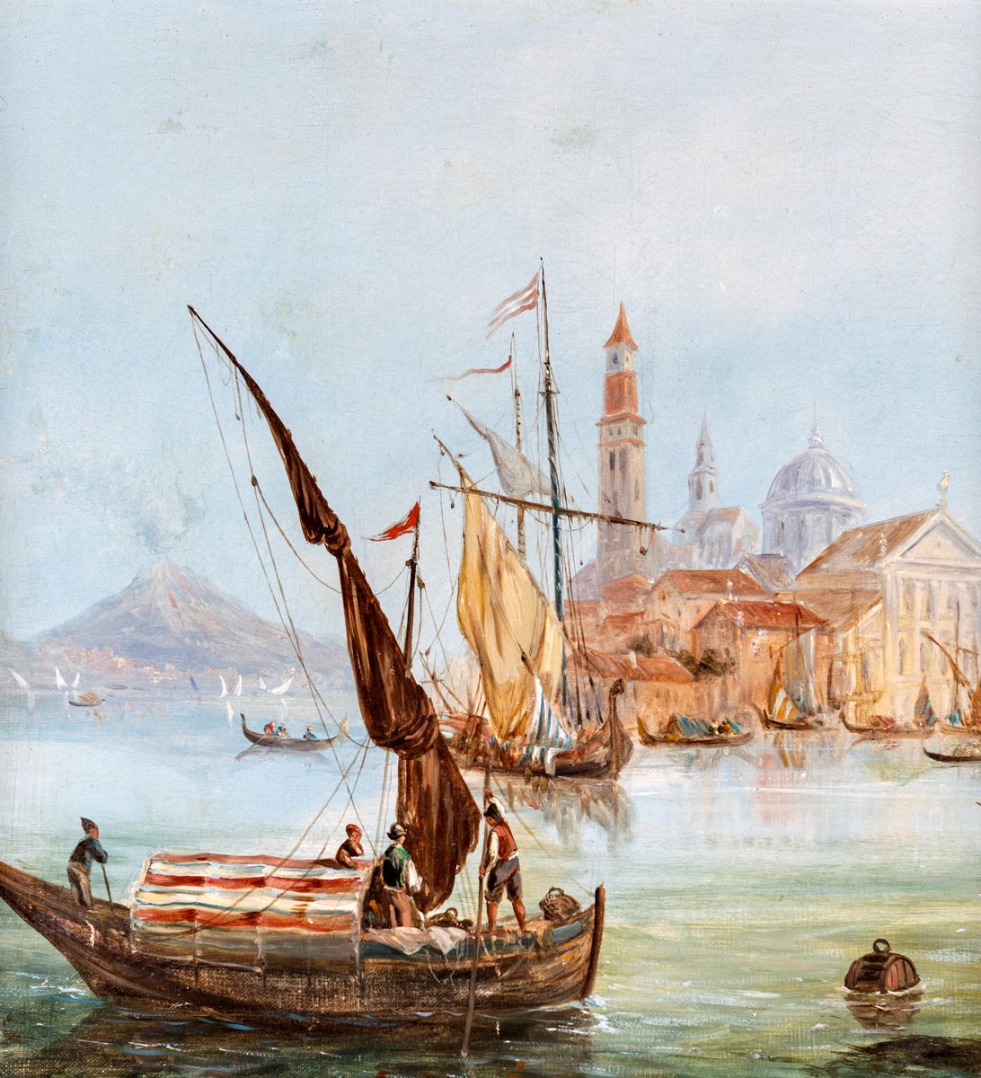 Pittore del XIX/XX Secolo - Veduta del Porto di Messina