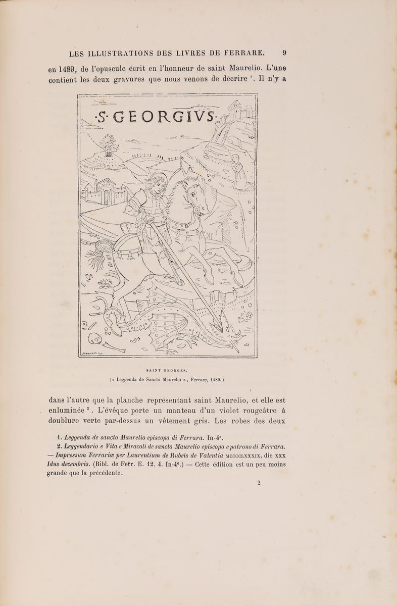 Gustave Gruyer. Les Livres Publiès a Ferrare Avec Des Gravures Sur Bois (autografato)