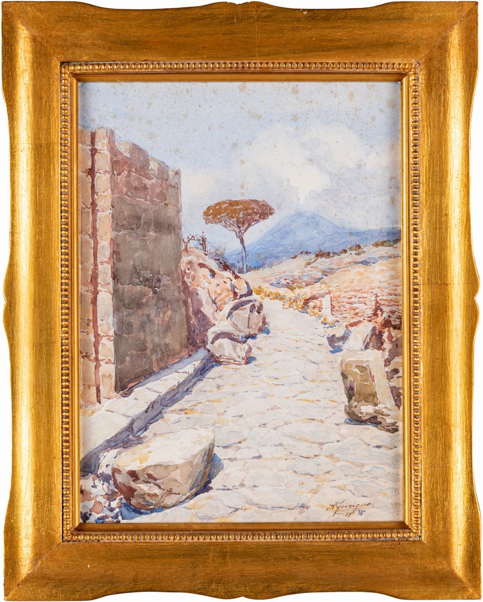 Antonio Ferrigno - Quattro Vedute di Pompei