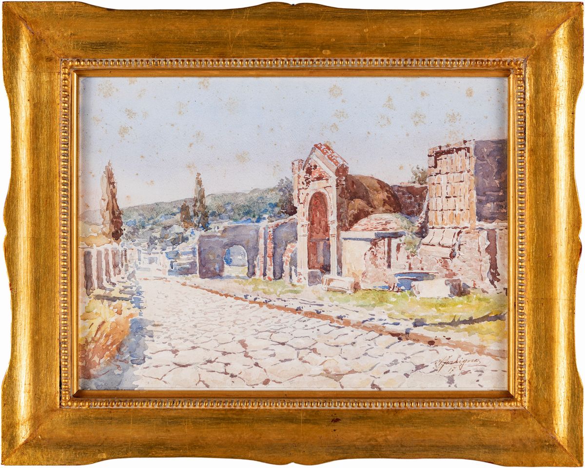 Antonio Ferrigno - Quattro Vedute di Pompei