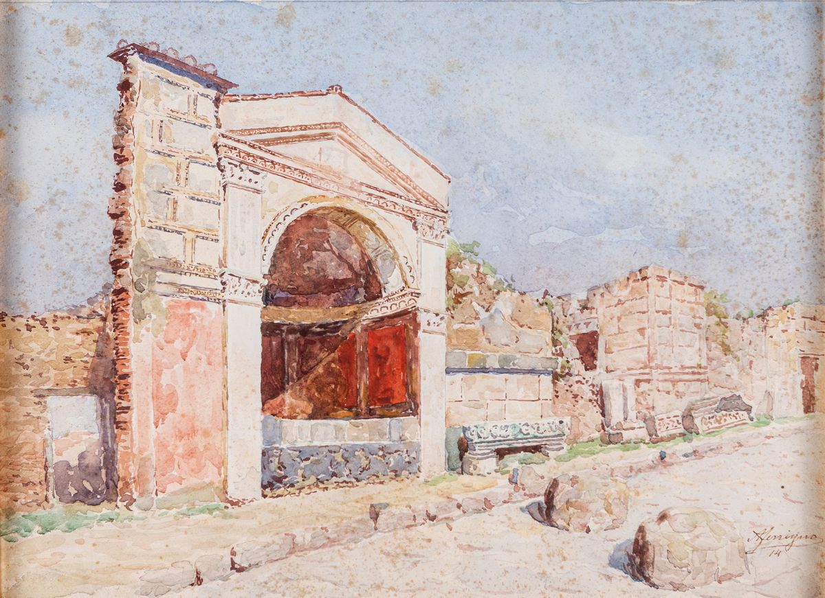 Antonio Ferrigno - Quattro Vedute di Pompei